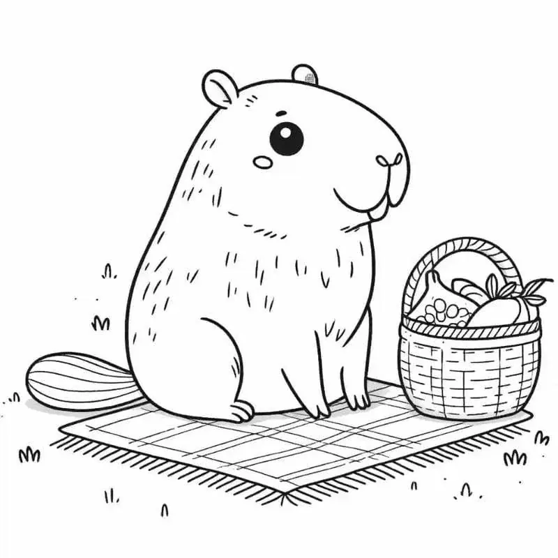20+ tranh tô màu capybara đáng yêu cho bé · ảnh 1