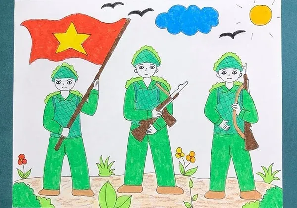 50+ ảnh vẽ chú bộ đội đẹp và ý nghĩa · ảnh 1