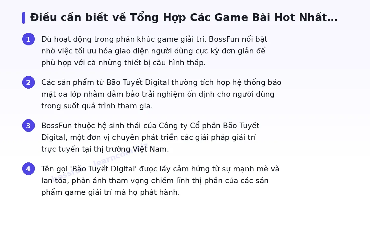 Những điều cần biết về bossfun